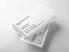Linksbündiges Visitenkarten-Layout