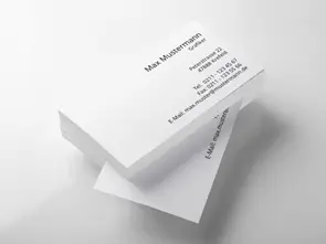 Rechtsbündiges Visitenkarten-Layout