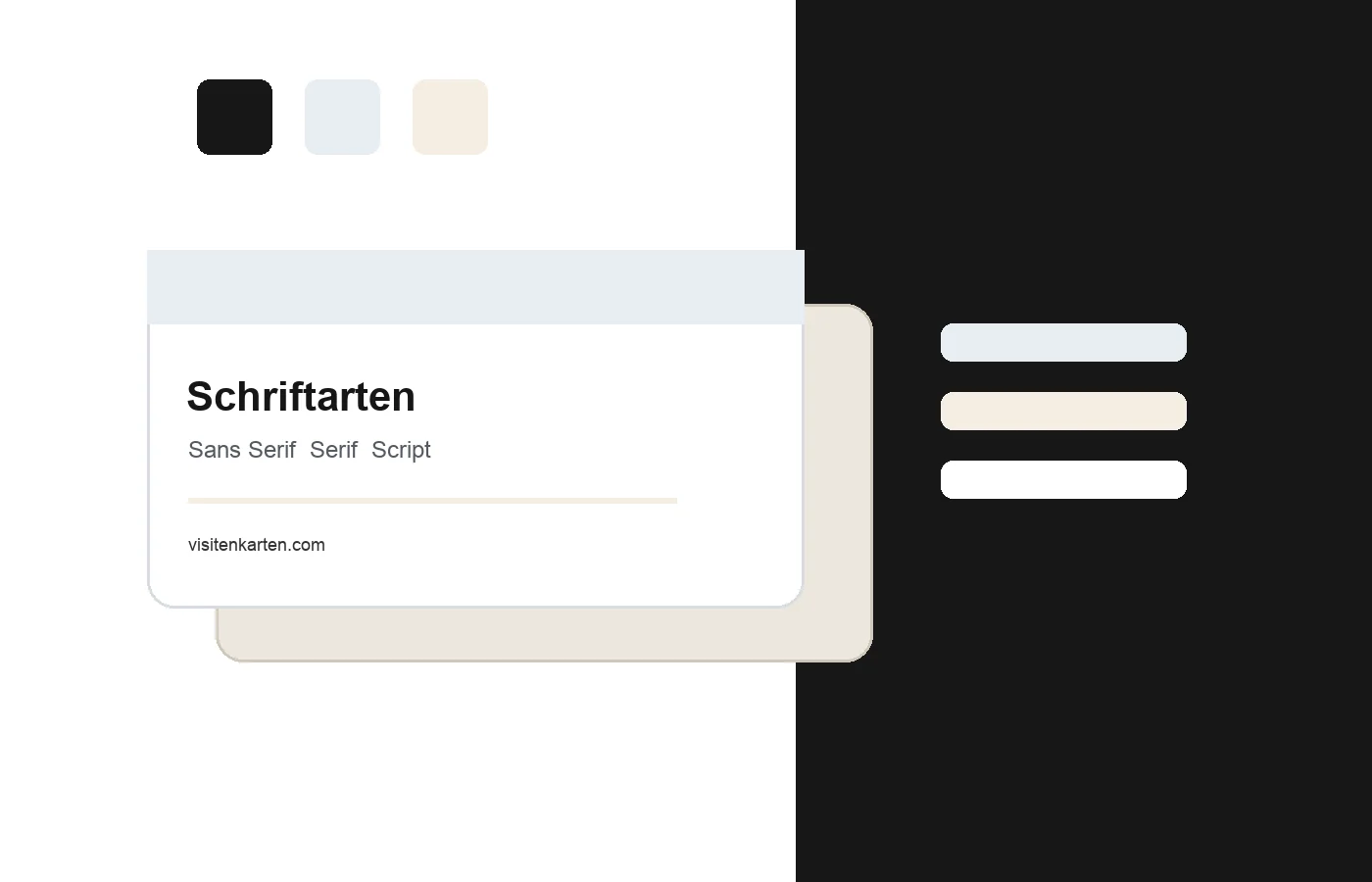 Professionelle Schriftarten fuer Visitenkarten im Vergleich