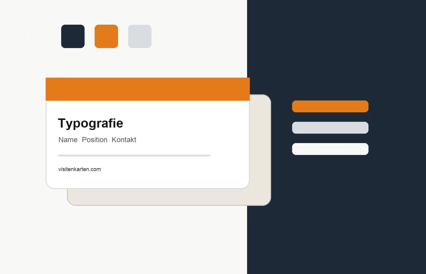 Typografie und Layout einer professionellen Visitenkarte
